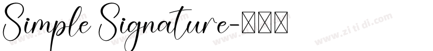 Simple Signature字体转换 Simple Signature字体转换